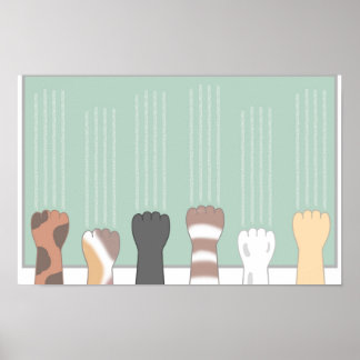 Affiche Griffes de chat mignonnes qui laissent des égratig