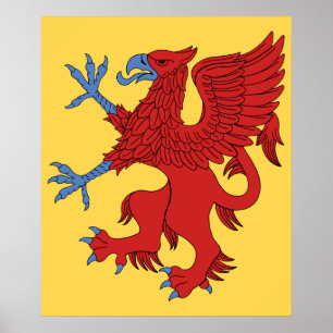 Affiche Griffin rampant de gueules