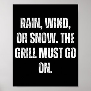 Affiche Gril drôle bbq patron viande fumée