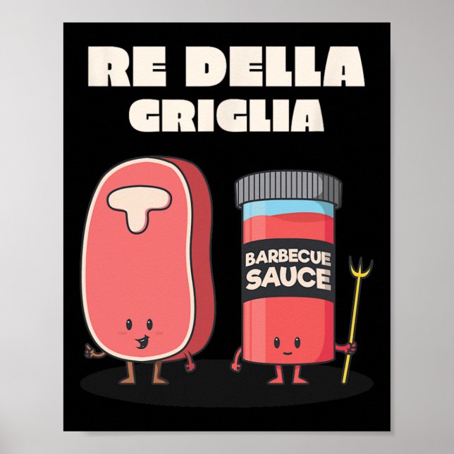 Affiche Grill Barbecue Roi Du Grill (Devant)