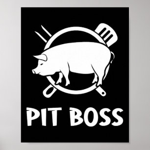 Affiche Grill Fumeur Pit Boss Amoureux de la Viande BBQ Gr