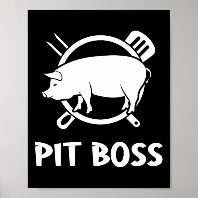Affiche Grill Fumeur Pit Boss Amoureux de la Viande BBQ Gr (Devant)
