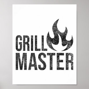 Affiche Grill Master Flame Byrbecue Bbq Smoke Char Open Fi