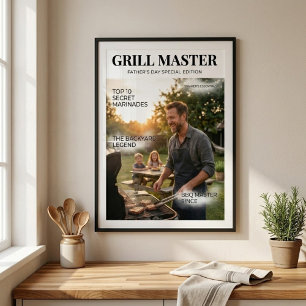Affiche Grill Master personnalisé pour la fête des pères