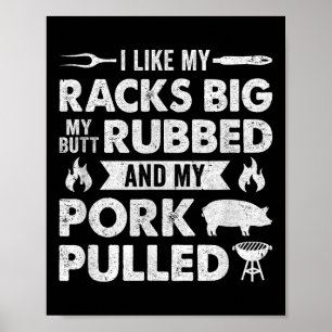 Affiche Grillades cool Pour Hommes Femmes Fumée De Porc Fu