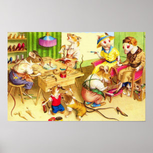 Affiche Grille à souris Mainzer et magasin de chaussures