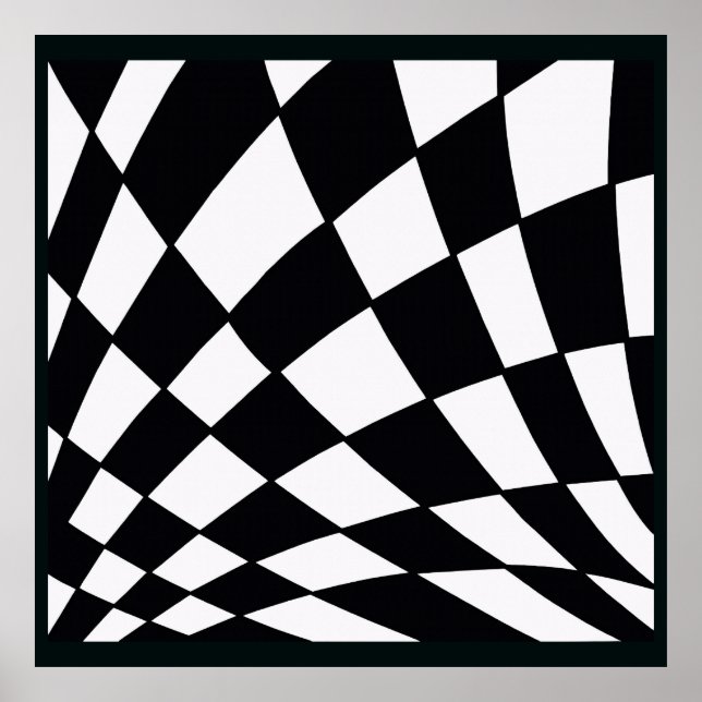 Affiche Grille Courbe | Moderne (Devant)