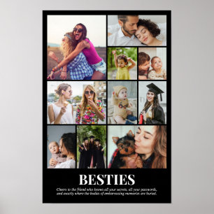 Affiche Grille de collage de photos personnalisée 10 photo