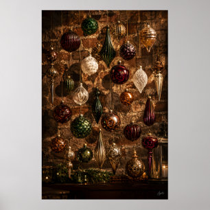 Affiche Grille de style salon de mur ornemental