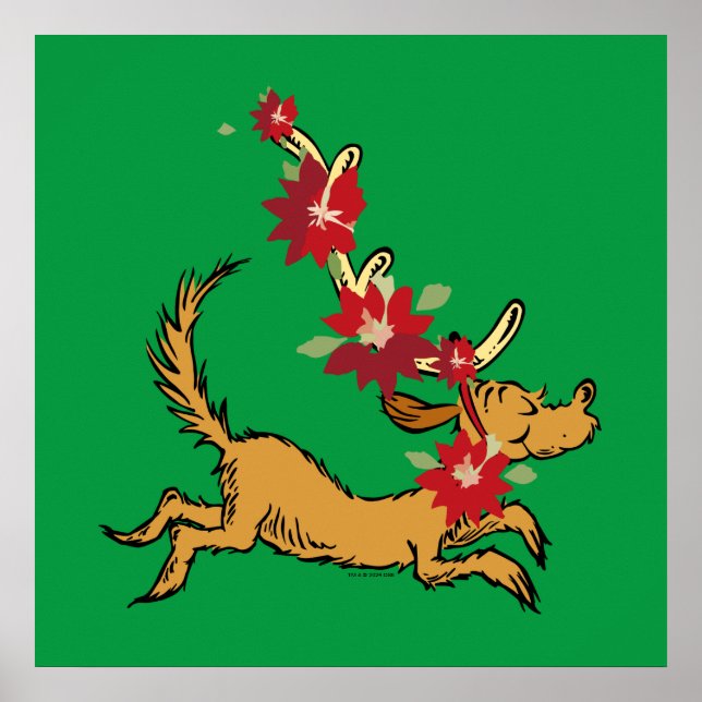 Affiche Grille | Max Christmas Pointsettia (Devant)