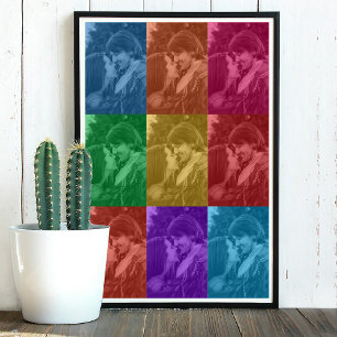 Affiche Grille photo personnalisée du Mariage Retro Pop Ar