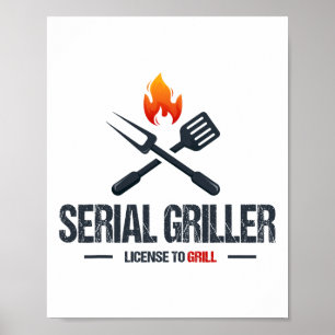 Affiche Griller série Bbq fumeur Grillmaster Funny Grill