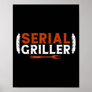 Affiche Griller série Fête des pères Funny Grill Grill Bb