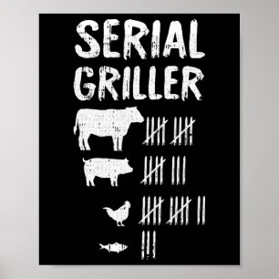 Affiche Griller série Fête des pères Funny Grill Grill Bb