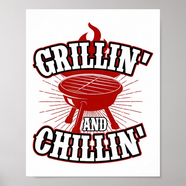 Affiche Grillin Et Chillin - 4 juillet Hamburger Grilli (Devant)