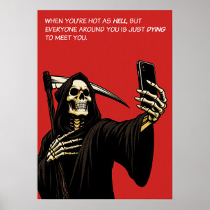 Affiche Grim Reaper chaud comme l'enfer mourant de rencont
