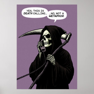 Affiche Grim Reaper la métaphore de la mort