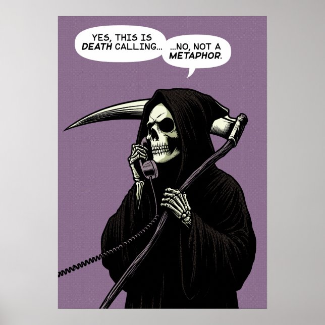 Affiche Grim Reaper la métaphore de la mort (Devant)