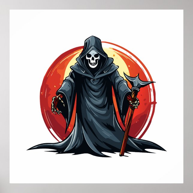 Affiche Grim Reaper with scythe death (Devant)