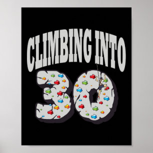 Affiche Grimpant dans un anniversaire d'escalade de 30 ans