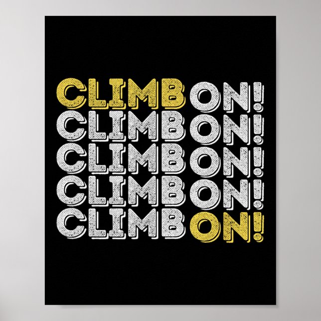 Affiche Grimpe! Cadeau d'escalade de bloc pour grimpeur de (Devant)