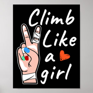 Affiche Grimpe comme une fille, Escalade de bloc 