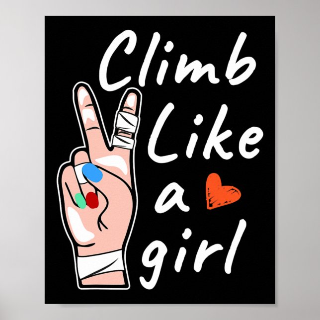 Affiche Grimpe comme une fille, Escalade de bloc  (Devant)