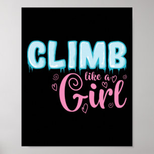 Affiche Grimpe comme une fille Sports extrêmes Escalade de