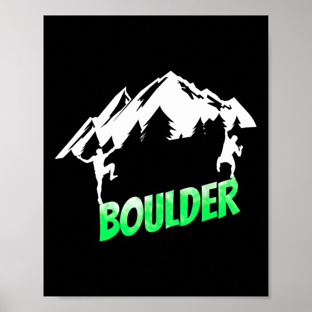 Affiche Grimper Escalade Bloc Blocage Grimpeur  (Devant)
