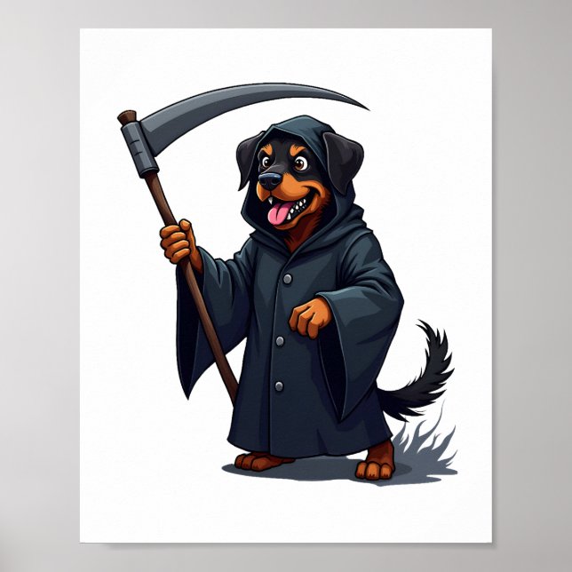 Affiche Grimper Reaper Rottweiler Chien (Devant)