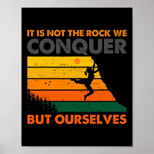 Affiche Grimpeur Bloc Escalade Grimpeur Sportif Escalade R (Devant)