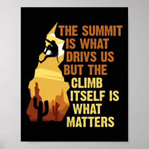 Affiche Grimpeur Bloc Grimpeur Escalade Rocher