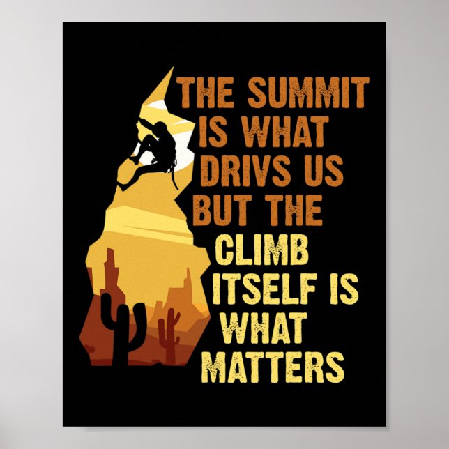 Affiche Grimpeur Bloc Grimpeur Escalade Rocher  (Devant)