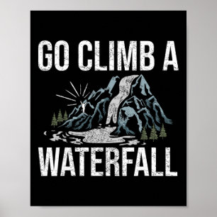 Affiche Grimpeur Blocage Hiver Neige Montagne Randonnée Gl