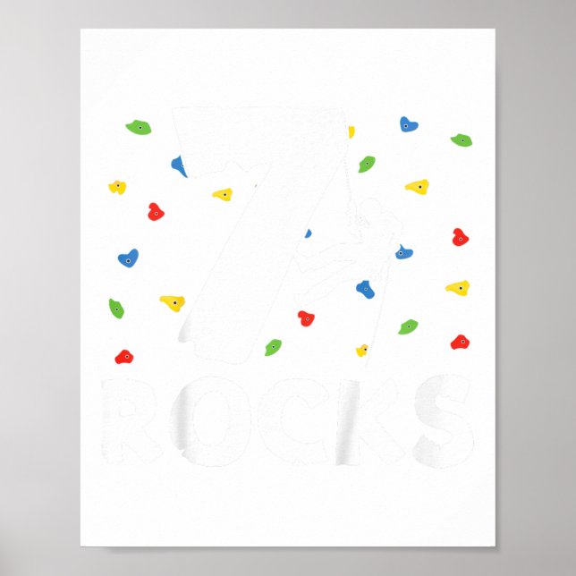 Affiche Grimpeur de 7 ans pour son anniversaire  (Devant)