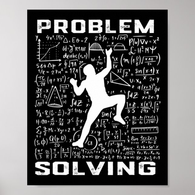 Affiche Grimpeur de drôle de résolution de problèmes Escal (Devant)