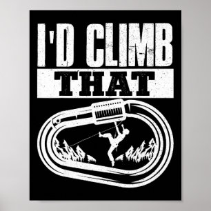 Affiche Grimpeur de Montagne Bloc Escalade d'identificatio