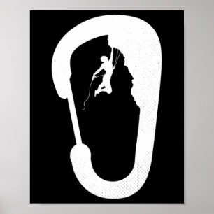 Affiche grimpeur de montagne de roche d'escalade Mousqueto