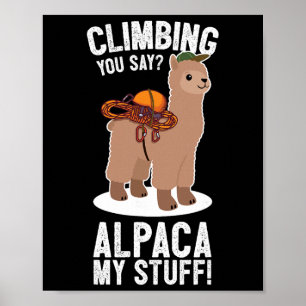 Affiche Grimpeur de rochers Montagne Bouldering I Lama d'e