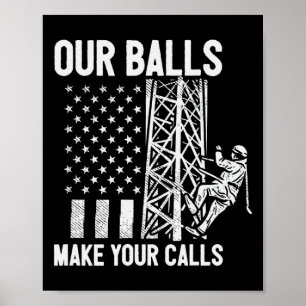Affiche Grimpeur de tour Drapeau américain Usa Notre Faite