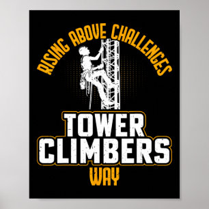 Affiche Grimpeur de tour intelligent et beau - Grimpeur de