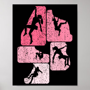Affiche Grimpeur d'escalade de roche Grimpeur de blocs Blo