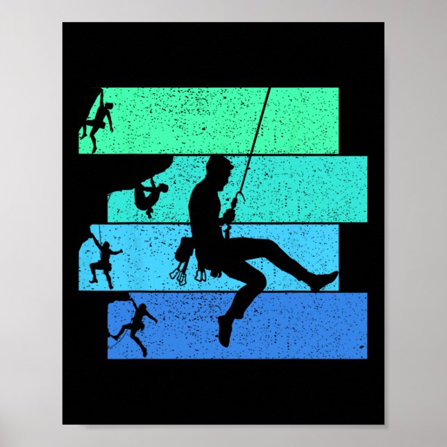 Affiche Grimpeur Escalade Bloc Enfants Garçons Hommes  (Devant)