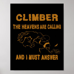 Affiche Grimpeur libre Cragsman Escalade Alpiniste