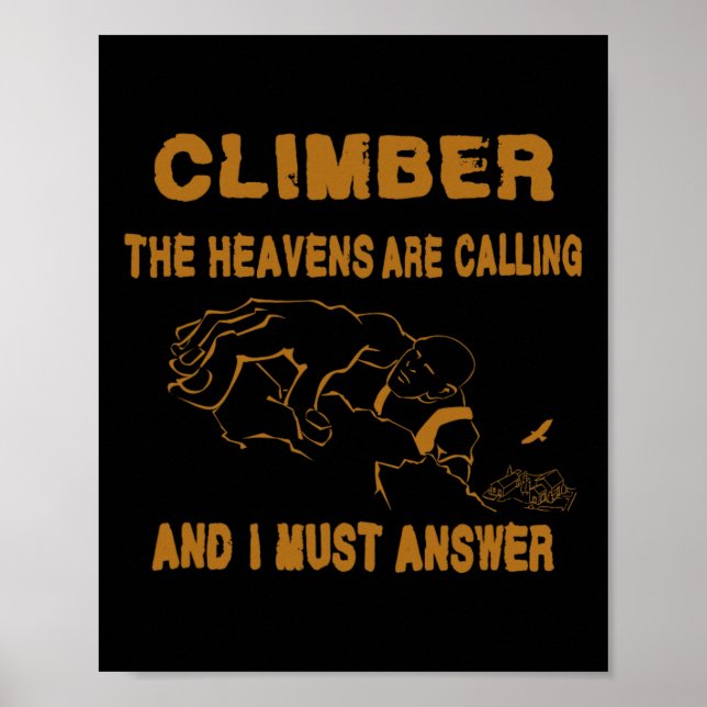 Affiche Grimpeur libre Cragsman Escalade Alpiniste  (Devant)