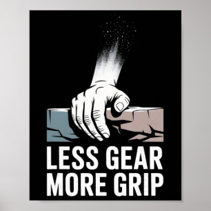 Affiche Grimpeur Minimaliste Moins de Matériel Plus d'Adhé