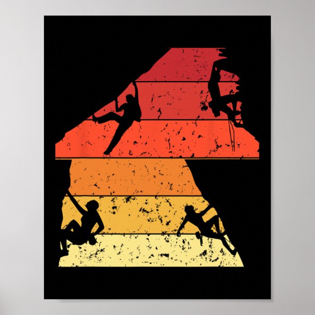 Affiche Grimpeurs de rochers Escalade de blocs Sports extr (Devant)