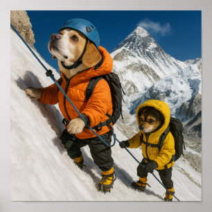 Affiche "Grimpez chaque montagne"
