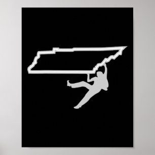 Affiche Grimpez l'État du Tennessee pour les grimpeurs de