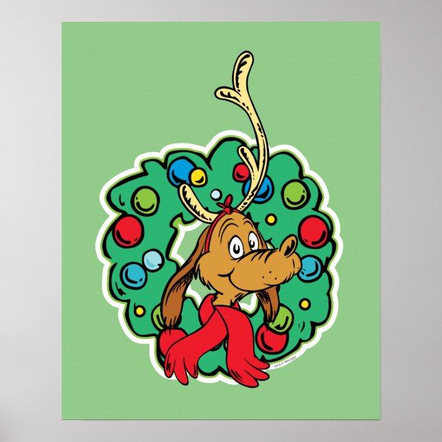 Affiche Grinch | Couronne de Noël de Max (Devant)